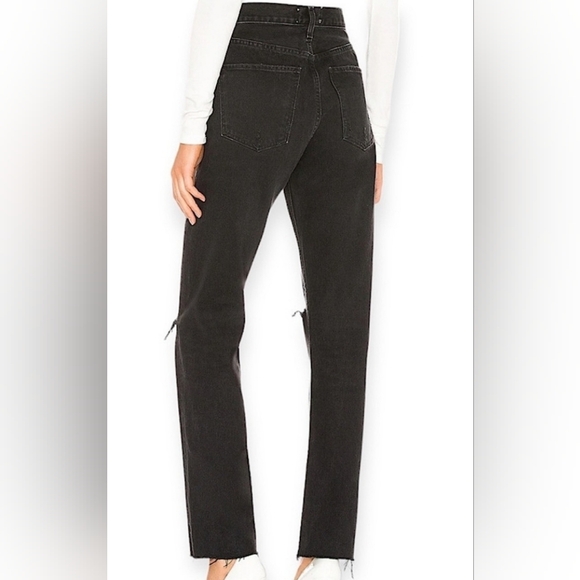 Agolde - Cherie - Sz 28 High Rise Straight Jeans Distressed - Picture 3 of 7